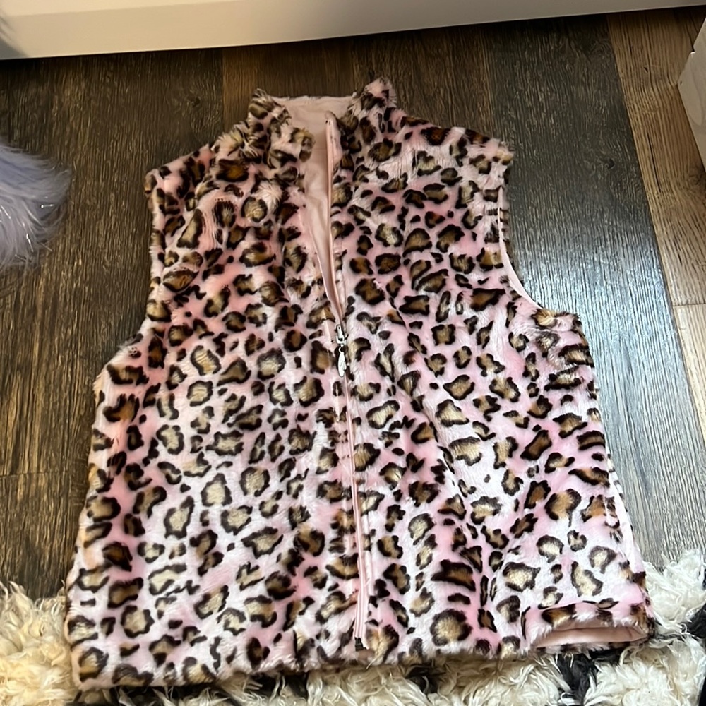 Fleece Leopard Girl’s Vest